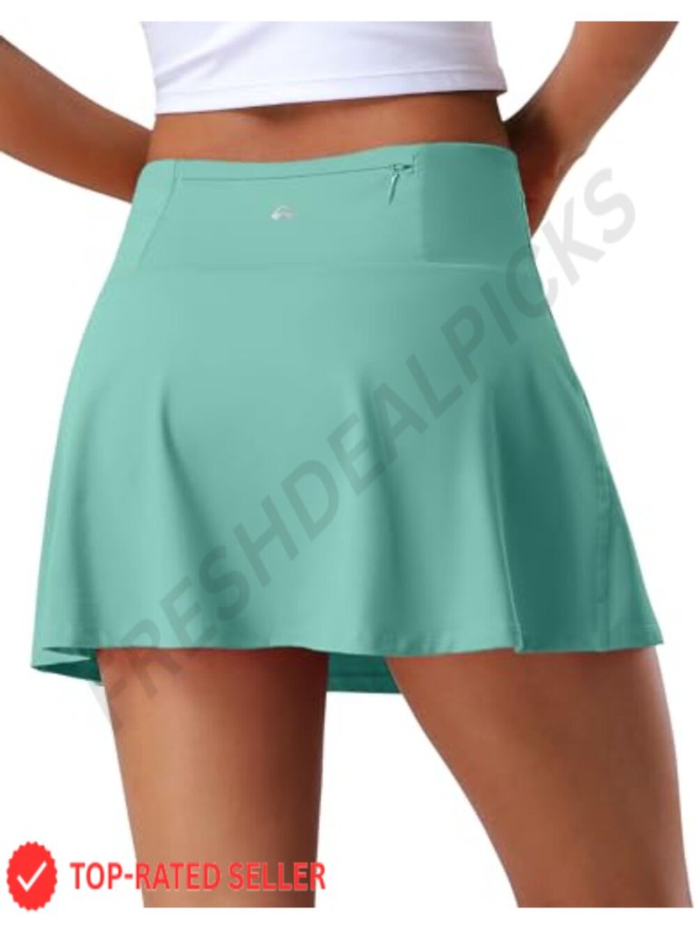 Pleated Tennis Skort High Waisted Golf Skirt UPF 50+ Built-in Shorts